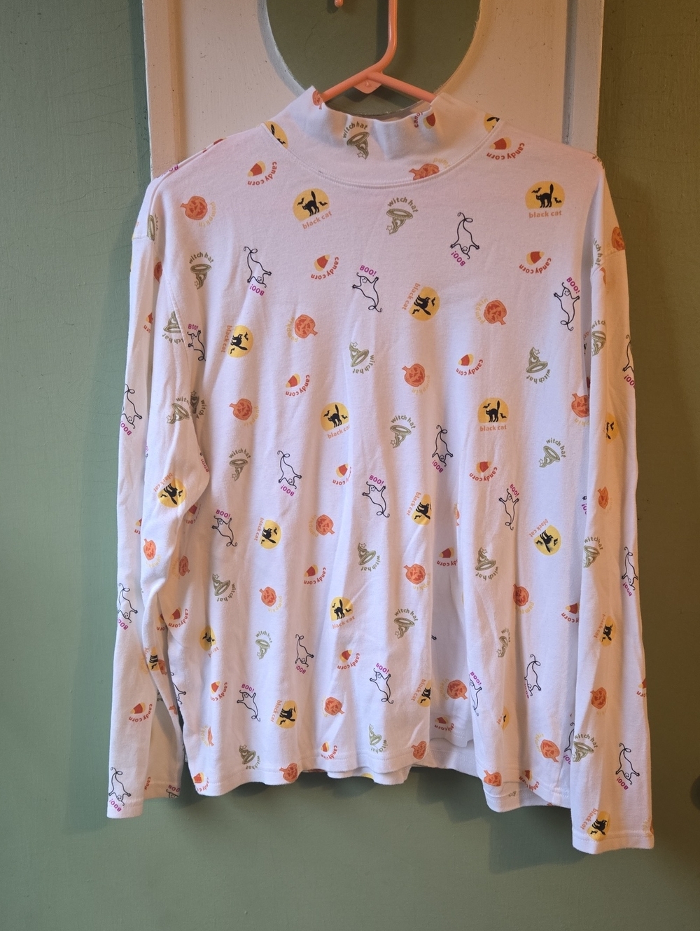 Karen Scott Sport Halloween Mock Turtle Neck XL